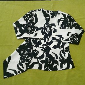 Chico's Black Label Asymmetrical Peplum Jacket